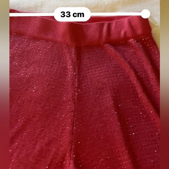 Boston Proper Fuchsia Wide-Leg Rhinestone Pants - Picture 5 of 7